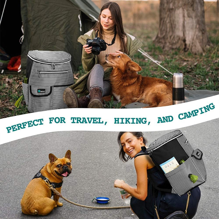 Airline-Approved Dog Travel Backpack - Black Stripe Pet Supplies Carrier