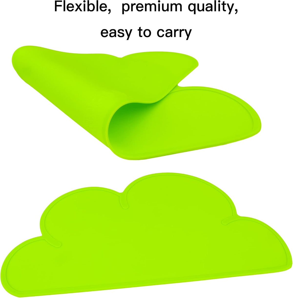 Premium Anti-Slip Silicone Pet Feeding Mat for Dogs and Cats - Waterproof Bowl Placemat in Grass Green